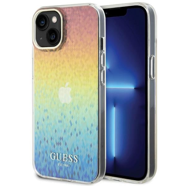 Guess IML Faceted Mirror Disco Iridescent tapauksessa iPhone 15 - monivärinen