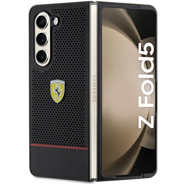 Ferrari Rei'itetty linjakotelo Samsung Galaxy Z Fold 5:lle - musta