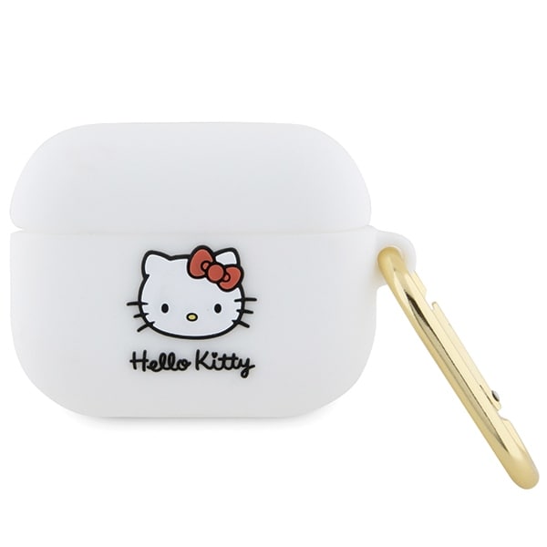 Hello Kitty Silikoni 3D Kitty Head kotelo AirPods Pro - valkoinen