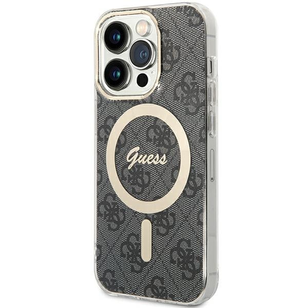 Guess IML 4G MagSafe -kotelo iPhone 15 Pro:lle - musta
