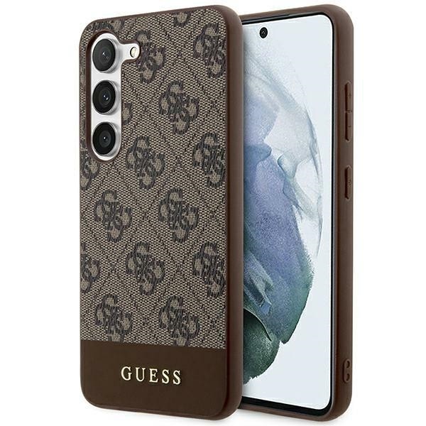 Guess 4G Stripe Collection -kotelo Samsung Galaxy S24+:lle - ruskea