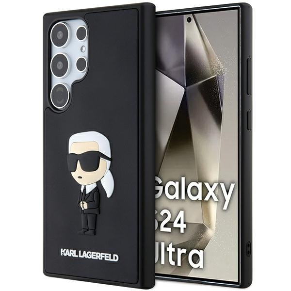 Karl Lagerfeld 3D kumi Ikonik kotelo Galaxy S24 Ultra - musta Samsung Galaxy S24 Ultra - musta