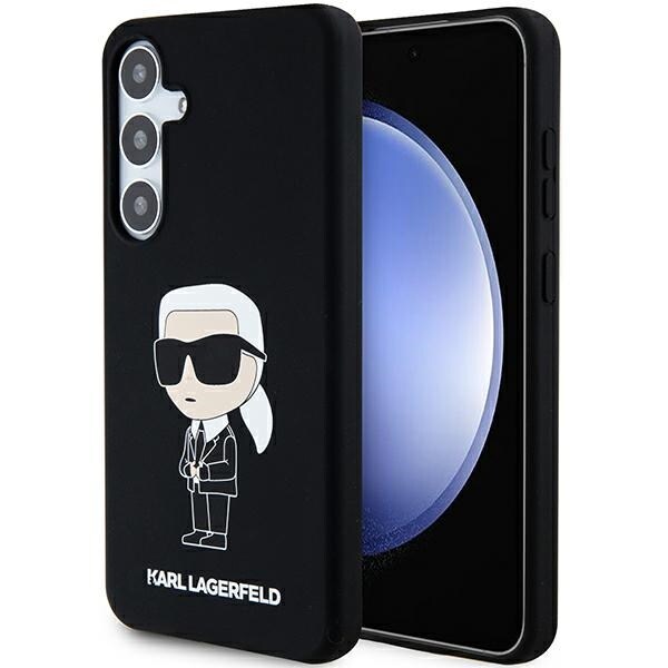 Karl Lagerfeld Silikoni Ikonik tapauksessa Samsung Galaxy S24 - musta