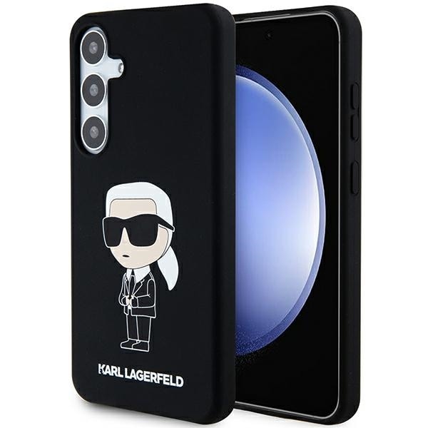 Karl Lagerfeld Silikoni Ikonik tapauksessa Samsung Galaxy S24+ - musta