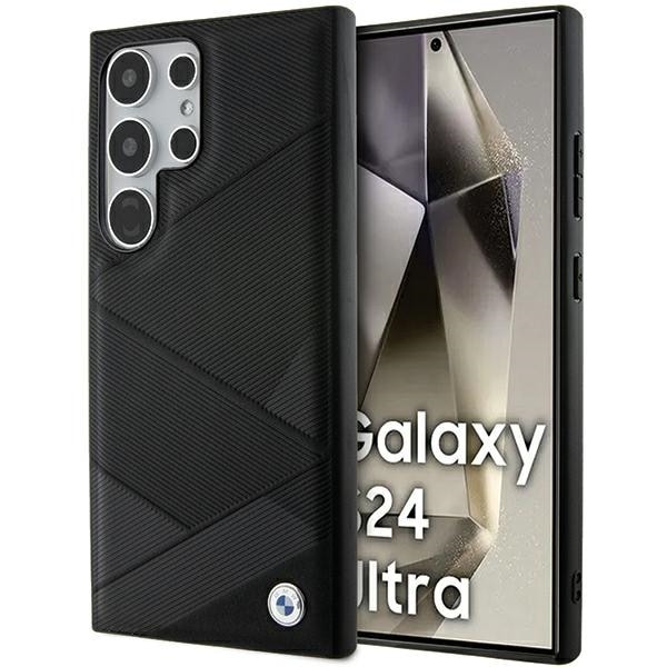 BMW BMHCS24L23RCGPK S24 Ultra S928 musta kovakotelo Nahka Ristikkäiset viivat kuvioitu