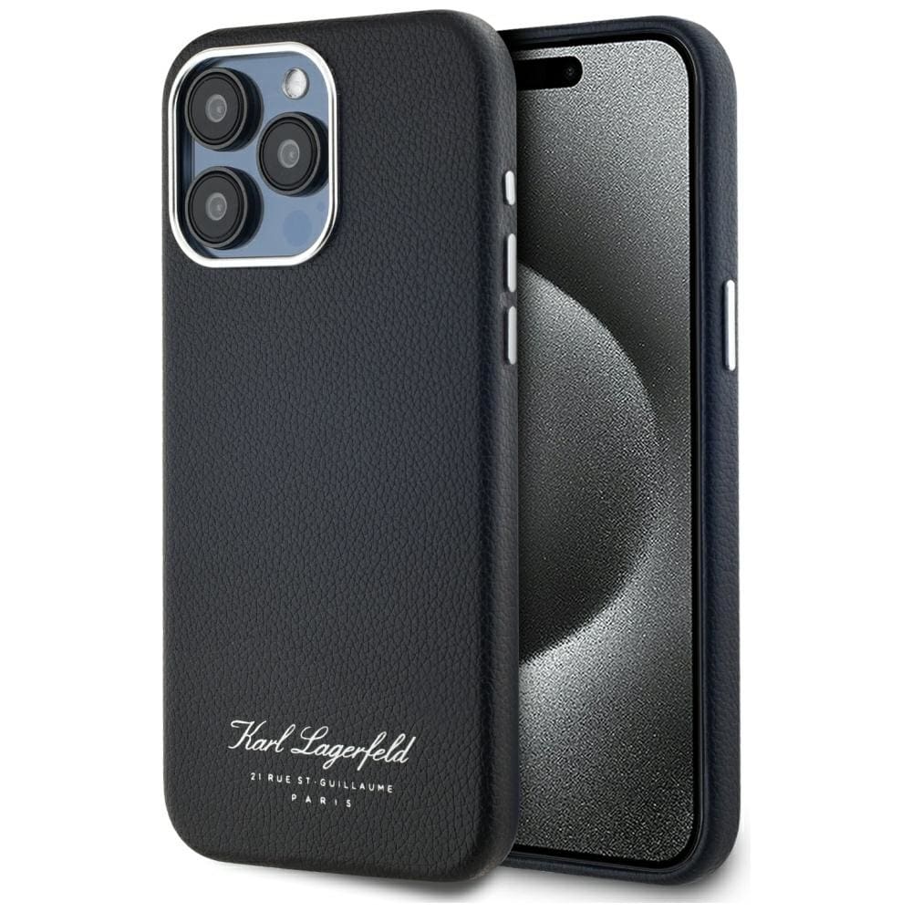 Karl Lagerfeld hotelli RSG iPhone 15 Pro kotelo - musta