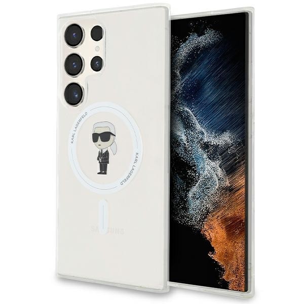 Karl Lagerfeld IML IML Ikonik MagSafe tapauksessa Samsung Galaxy S24 Ultra - läpinäkyvä