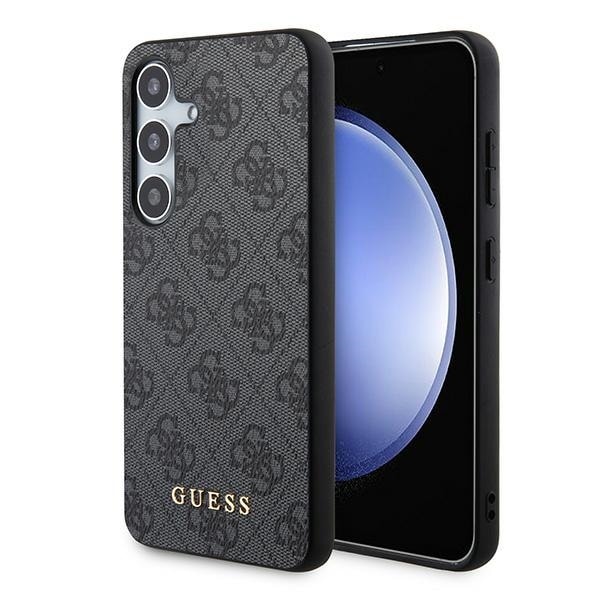 Guess 4G Metal Gold Logo kotelo Samsung Galaxy S24 - mustalle - musta