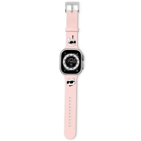 Karl Lagerfeld 3D Kumi Karl&Choupette Hihna Apple Kellolle 38/40/41mm - Vaaleanpunainen