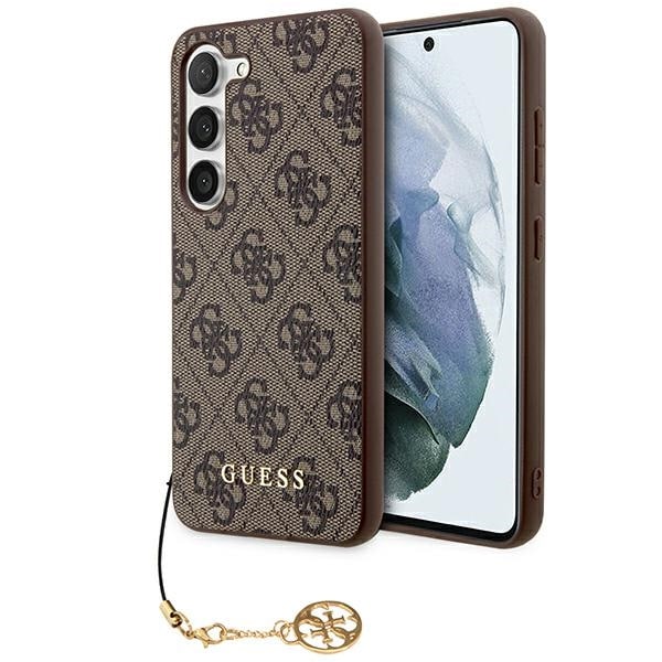 Guess 4G Charms Collection -kotelo Samsung Galaxy A55:lle - ruskea