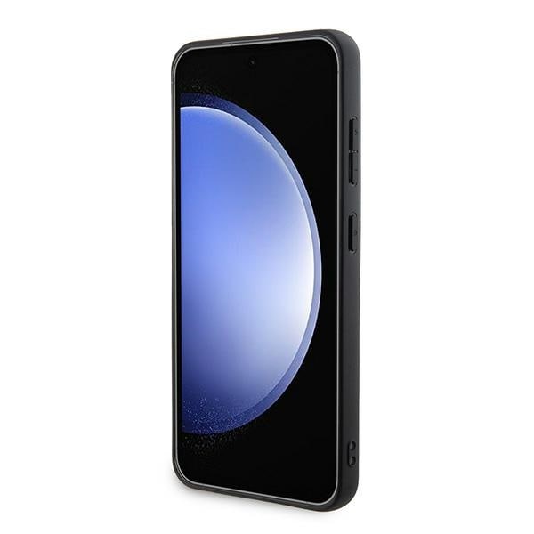 DKNY Nahkainen ruudullinen monokuvioinen MagSafe kotelo Samsung Galaxy S24 - musta