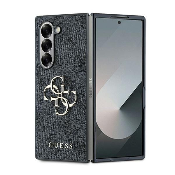 Guess Nahka 4G Metal Logo Case for Samsung Galaxy Z Fold 6 - musta