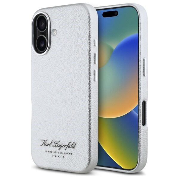 Karl Lagerfeld hotelli RSG iPhone 16 tapauksessa - harmaa