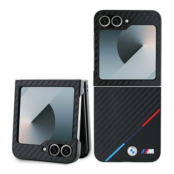 BMW Carbon Tricolor kotelo Samsung Galaxy Z Flip 6 - musta