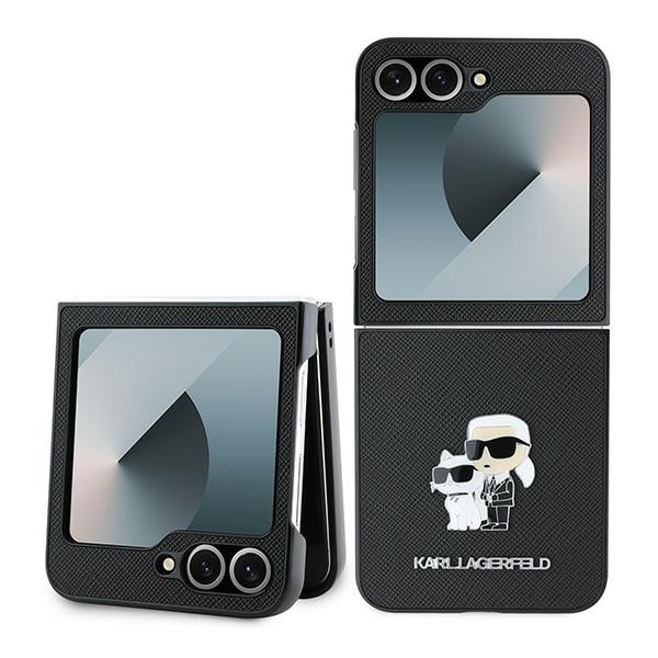 Karl Lagerfeld Saffiano Metal Pin Kotelo Samsung Galaxy Z Flip 6 - musta - musta