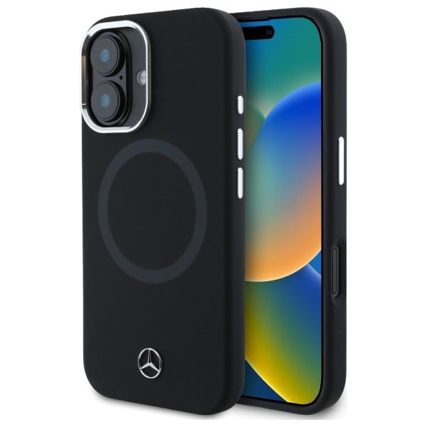 Mercedes MEHMP16S23SUTTK iPhone 16 6.1" musta/musta kovakotelo Silikoni Tonal Logo MagSafe