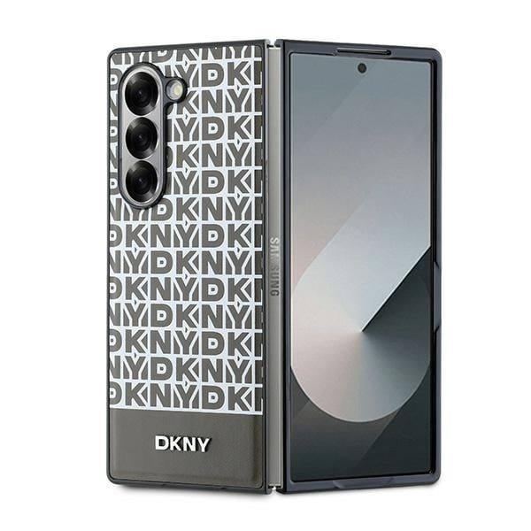 DKNY Toista kuvio Bottom Stripe Kotelo Samsung Galaxy Z Fold 6 - ruskea
