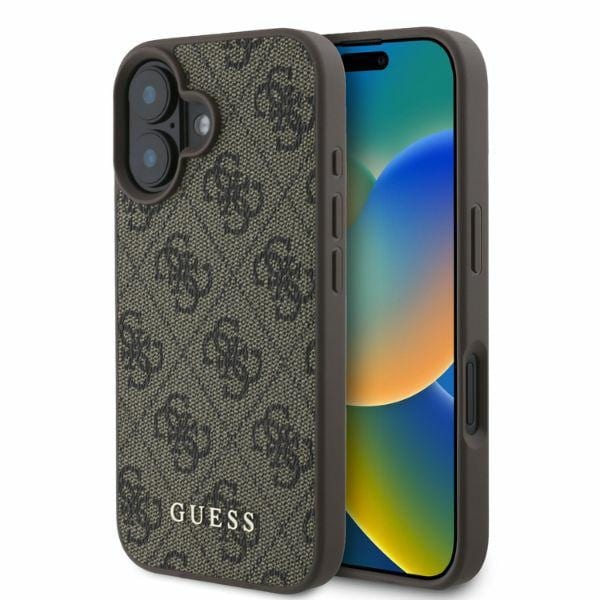 Guess 4G Classic iPhone 16 Kotelo - ruskea
