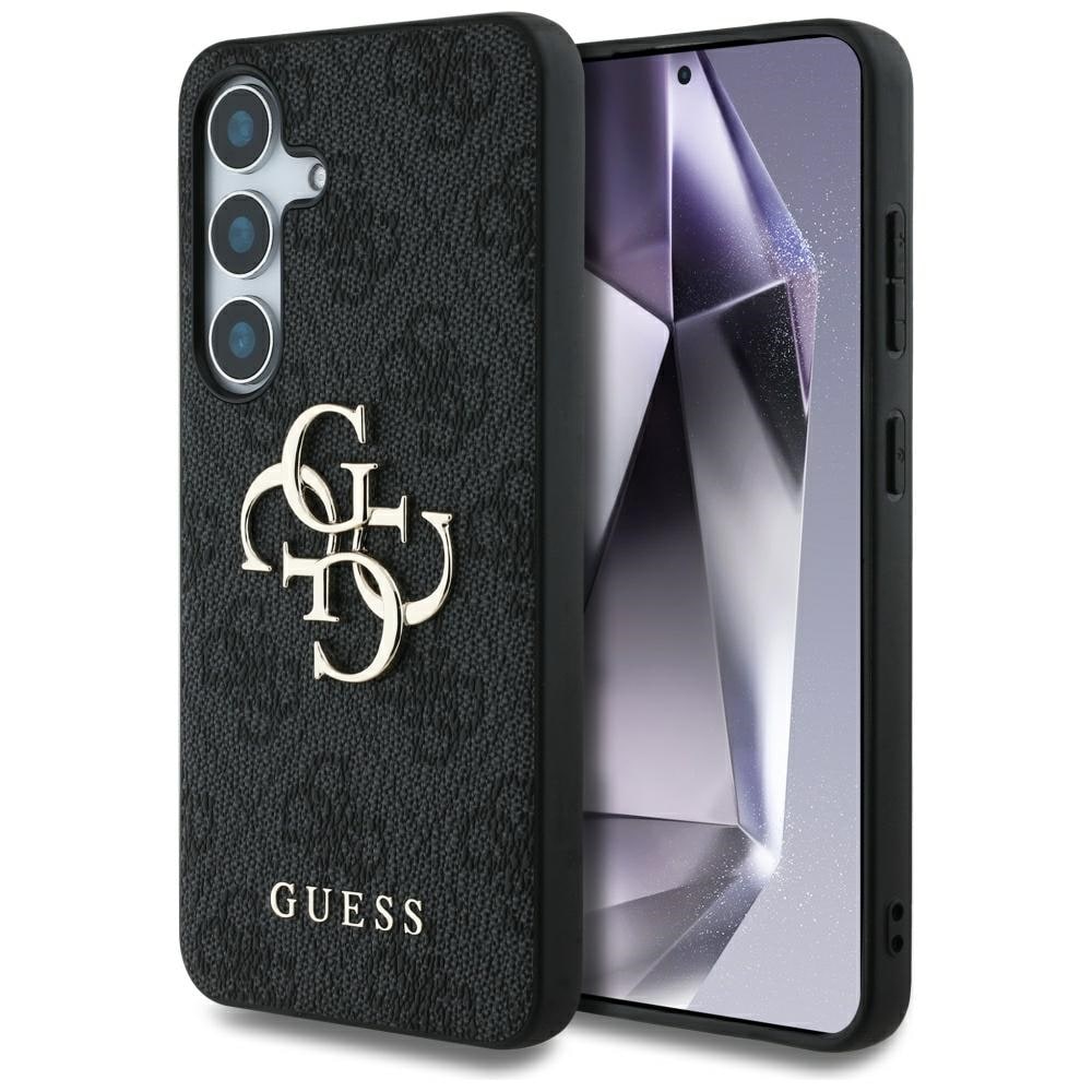 Guess Iso 4G-logo Classic Logo Kotelo Samsung Galaxy S25 Plus -puhelimelle musta
