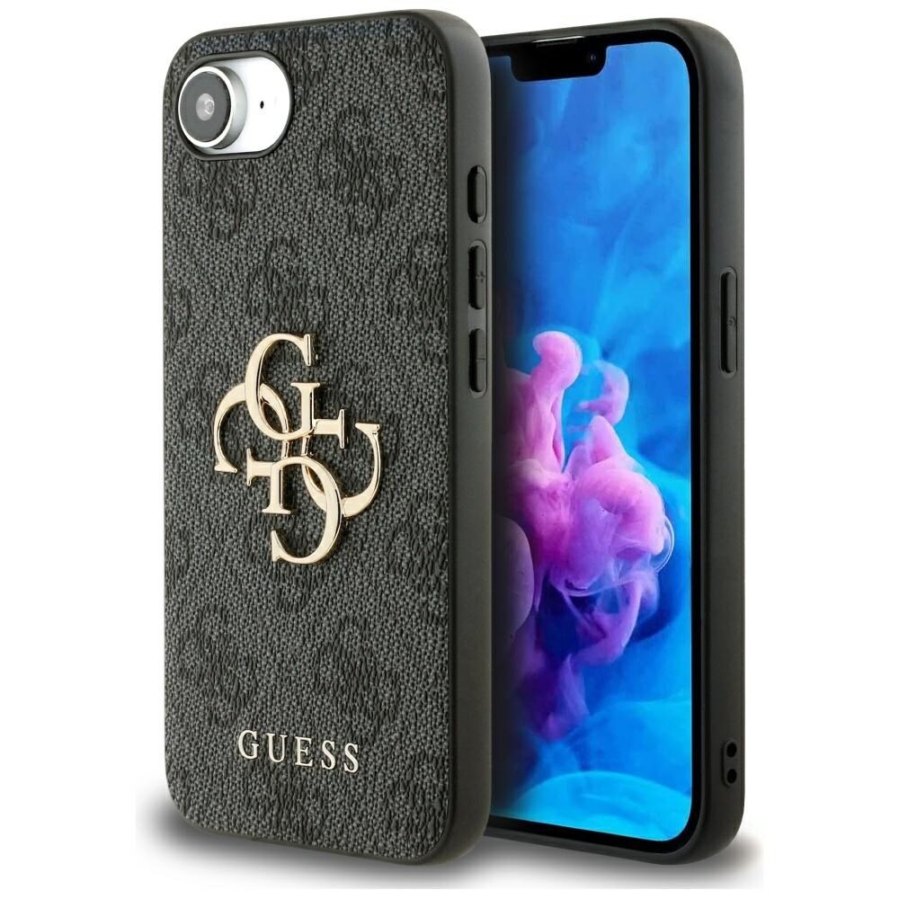 Guess 4G Big Logo -kotelo iPhone 16e:lle - musta