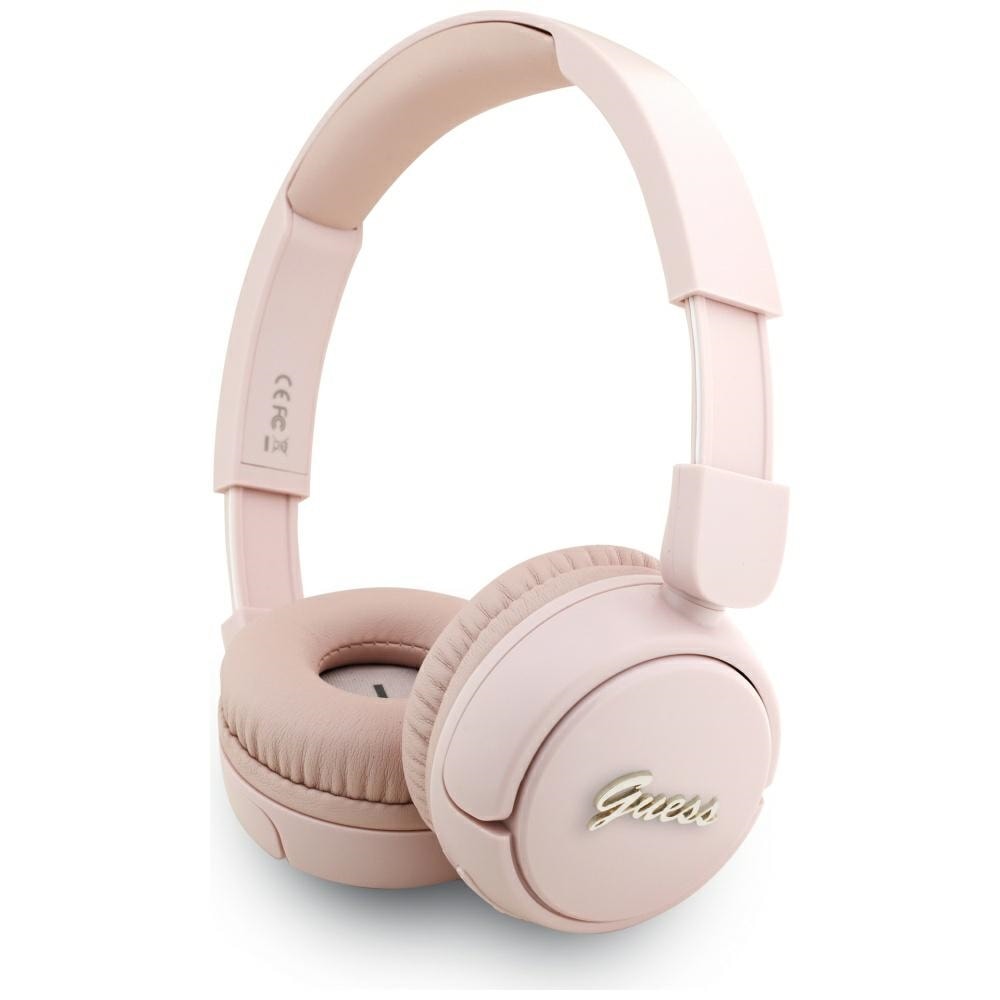 Guess Metalli Logo Script Over-Ear kuulokkeet - Vaaleanpunainen