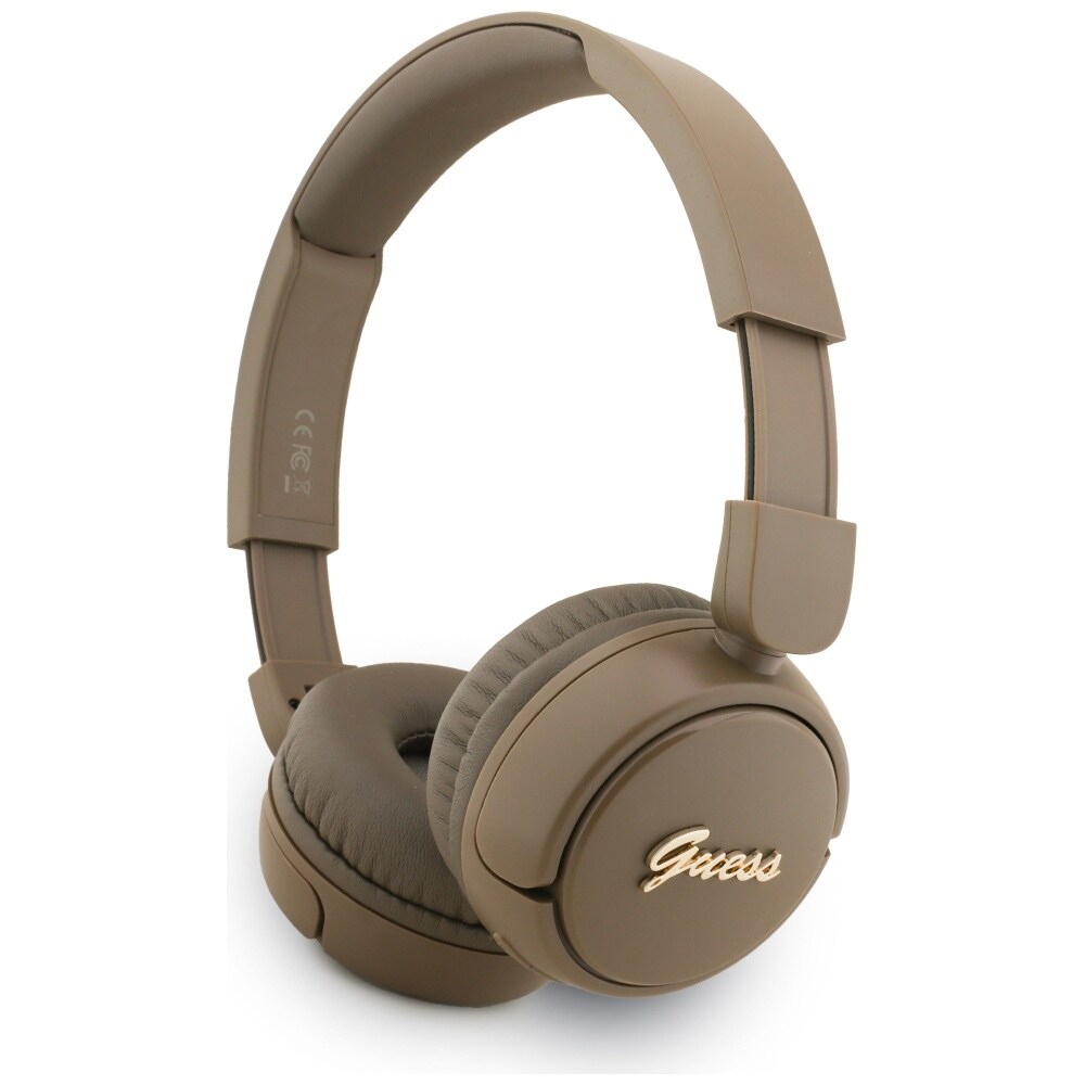 Guess Metalli Logo Script Over-Ear kuulokkeet - ruskea