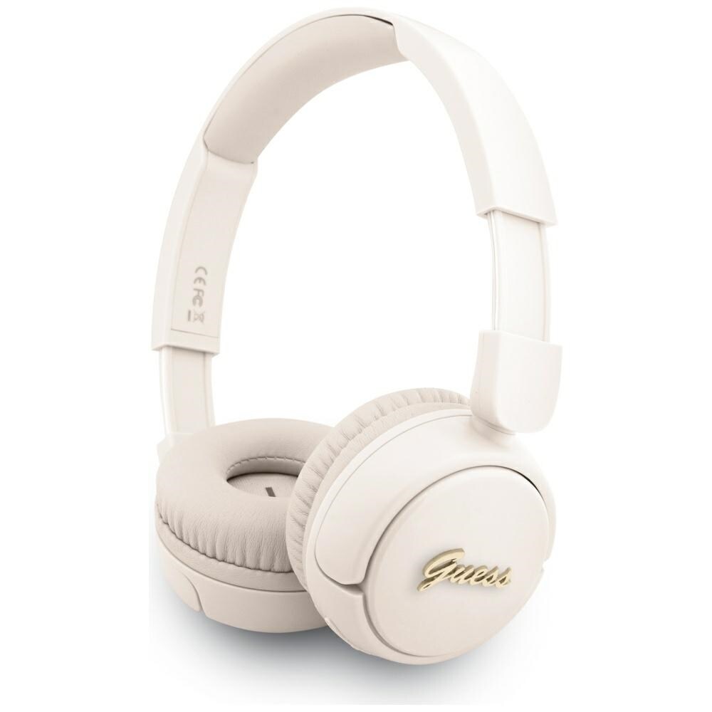 Guess Metalli Logo Script Over-Ear kuulokkeet - Beige