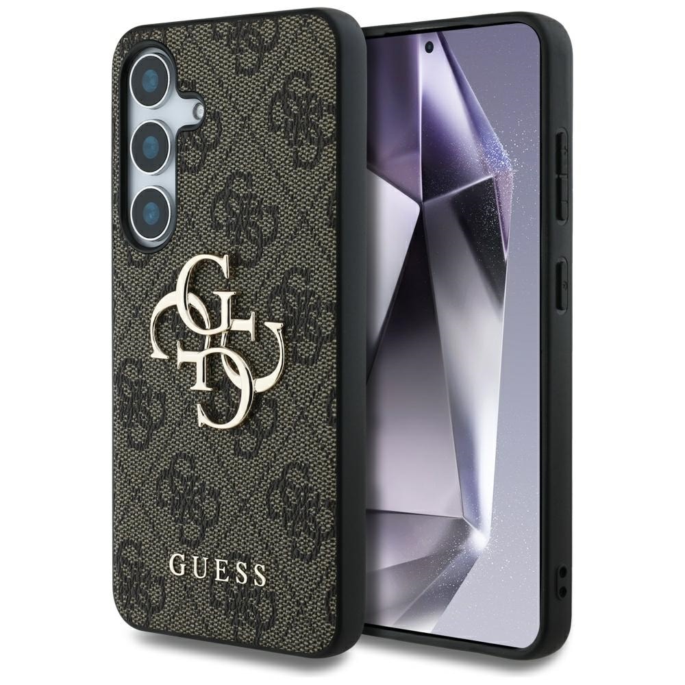 Guess Iso 4G logo Classic Logo Kotelo Samsung Galaxy S25 Plus ruskea