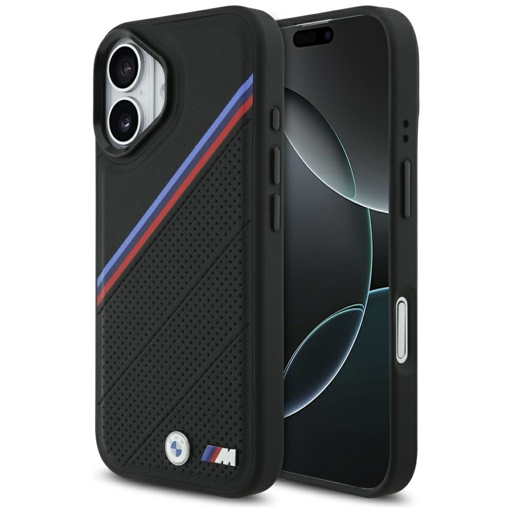 BMW M Tricolor Metal Logo MagSafe Case 17 iPhone - Black