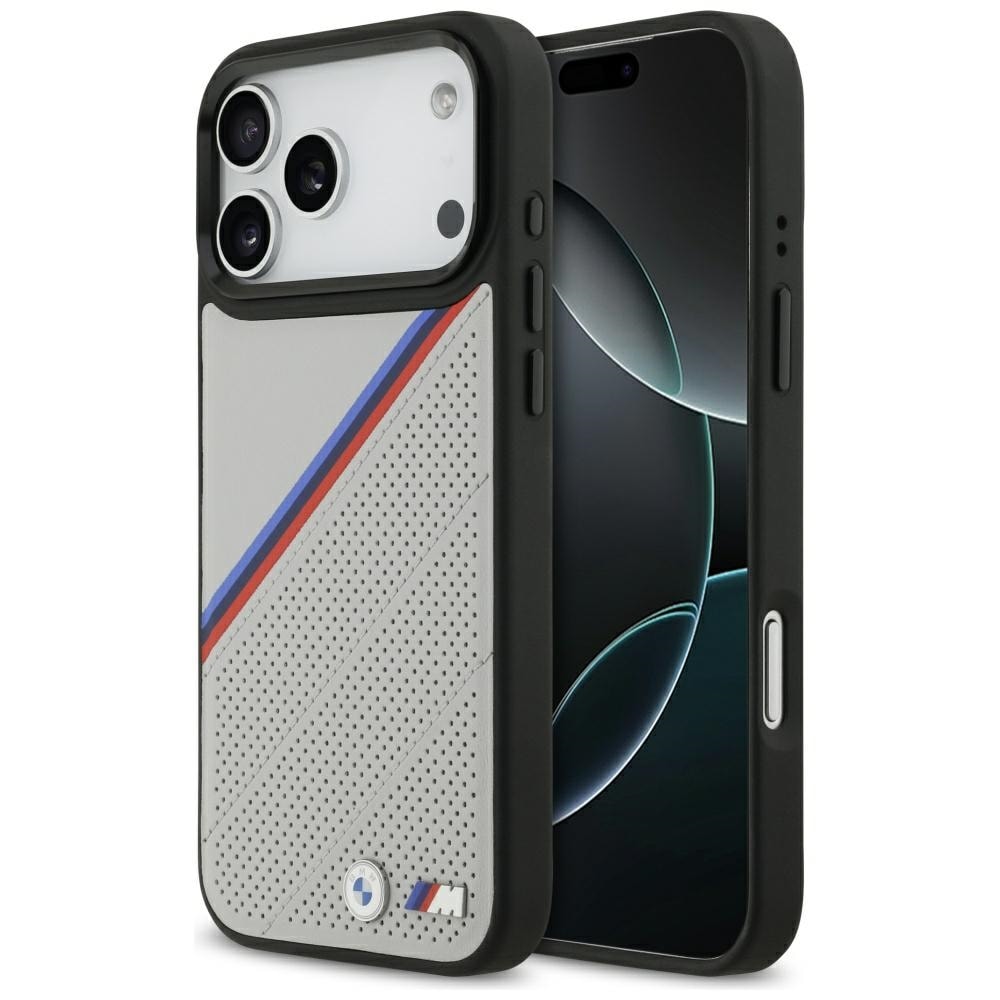 BMW M Tricolor Metal Logo MagSafe-kotelo 17 Pro Max -laitteelle iPhone 17 Pro Max - harmaa - harmaa