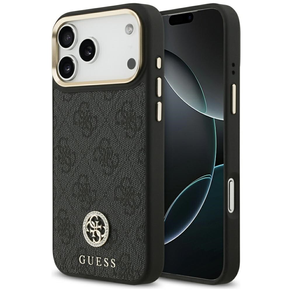 Guess 4G Strass Logo MagSafe-kotelo iPhone 17 Pro Maxille - musta
