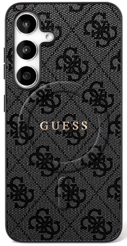 Guess 4G Ring Classic Logo MagSafe Case for Samsung Galaxy S25 FE - Black