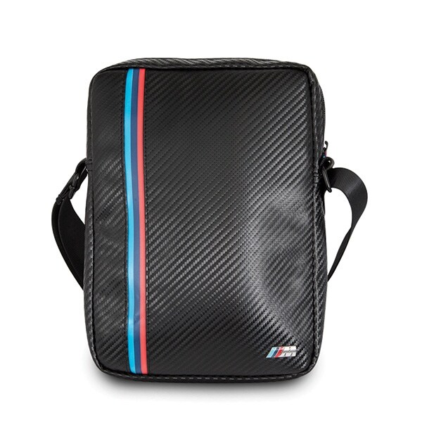 BMW Hiili / Tricolor Stripe 8" tabletti laukku - musta