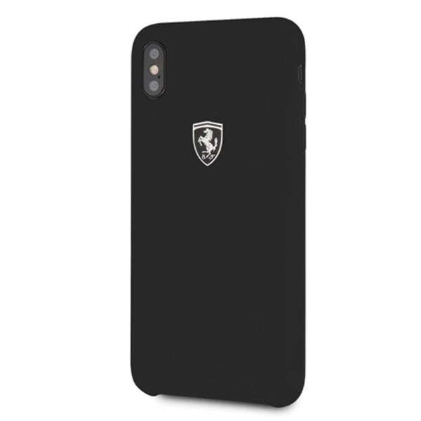Ferrari Kovakotelo FEOSIHCI65BK iPhone Xs Max musta/musta Silikoni Pois tieltä
