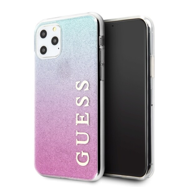 Guess GUHCN65PCUGLPBL iPhone 11 Pro Max Glitter Gradient Hard Case Blue/Pink