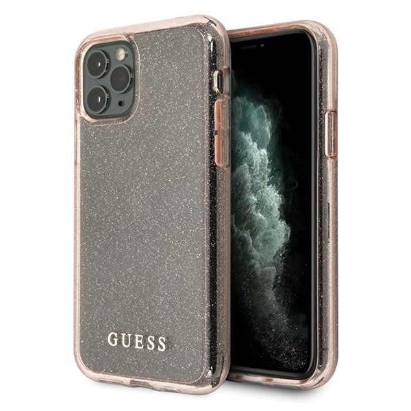 Guess GUHCN65PCGLPI iPhone 11 Pro Max vaaleanpunainen/vaaleanpunainen kova kotelo Glitter