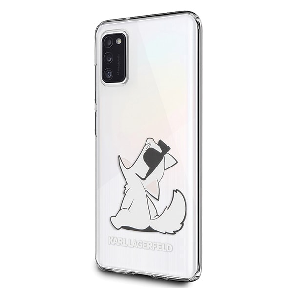 Karl Lagerfeld Choupette Fun Case for Samsung A41 - läpinäkyvä