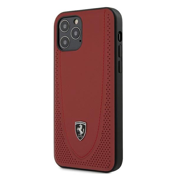 Ferrari FEOGOHCP12MRE iPhone 12/12 Pro 6.1" punainen kovakotelo Off Track Perforated