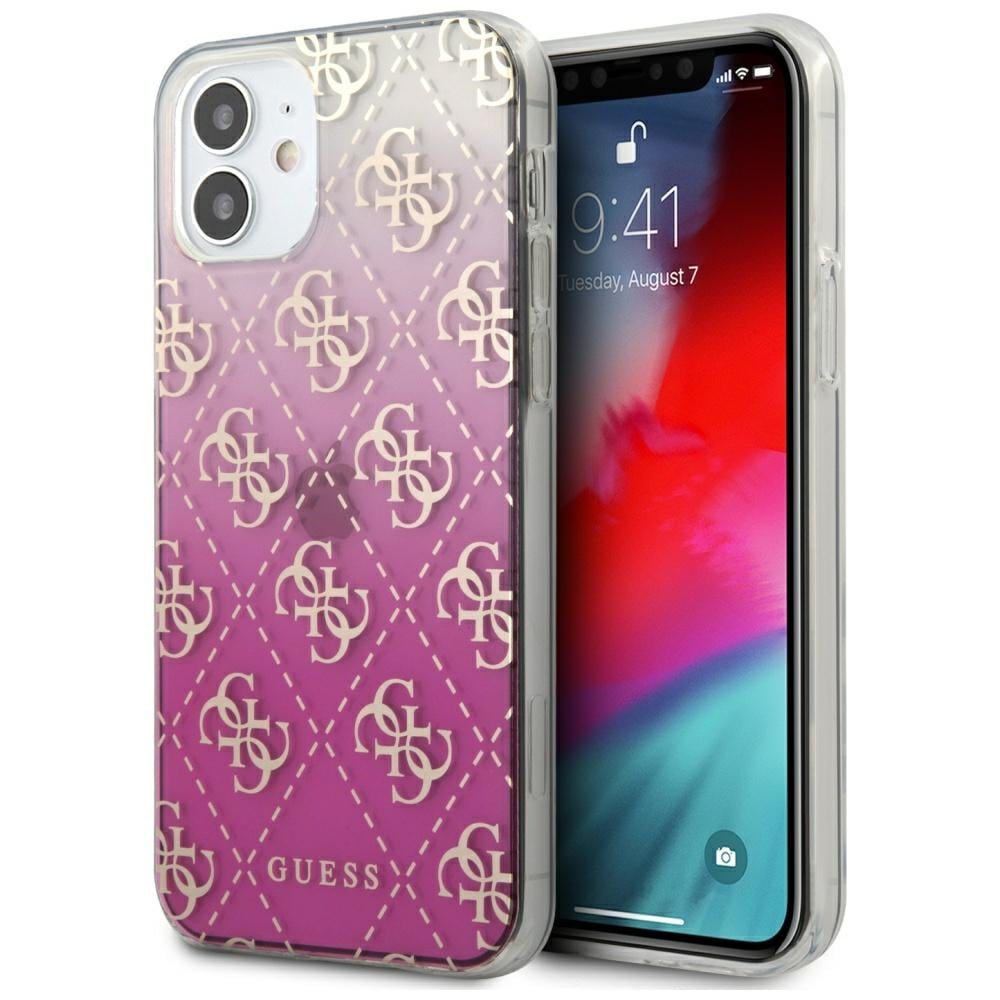 Guess iPhone 12 mini 5.4" vaaleanpunainen kovakotelo 4G Gradient (kaltevuus)