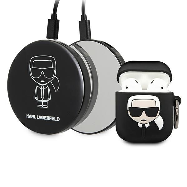 Karl Lagerfeld Ikonik kotelo AirPods + Powerbank - Musta