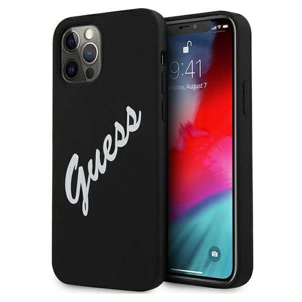 Guess GUHCP12LLSVSBW iPhone 12 Pro Max 6.7" valkoinen silikonikovu/kovakotelo