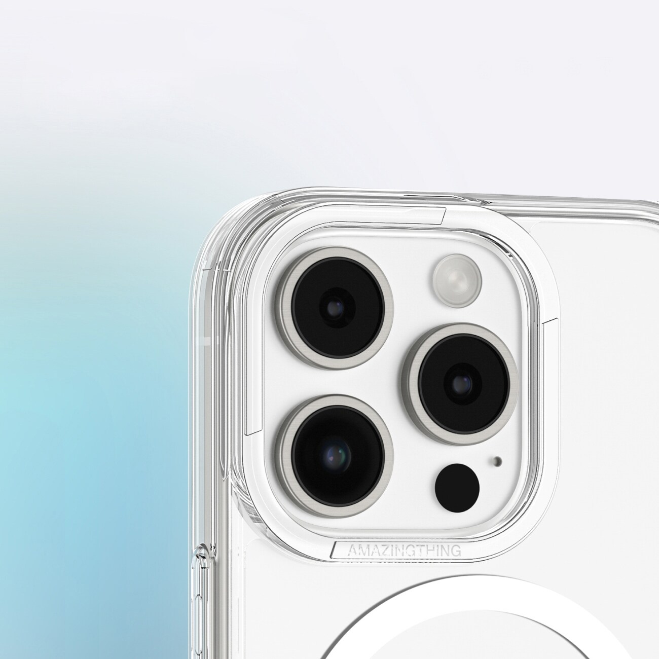 AmazingThing Minimal Mag Case magneettirenkaalla iPhone 16 Pro - läpinäkyvää