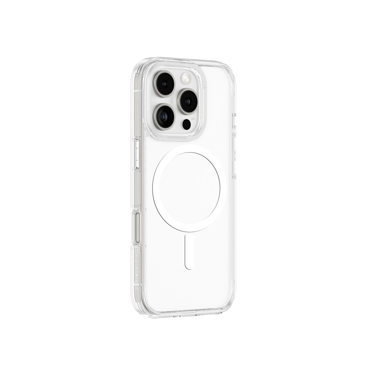AmazingThing Minimal Mag Case magneettirenkaalla iPhone 16 Pro - läpinäkyvää