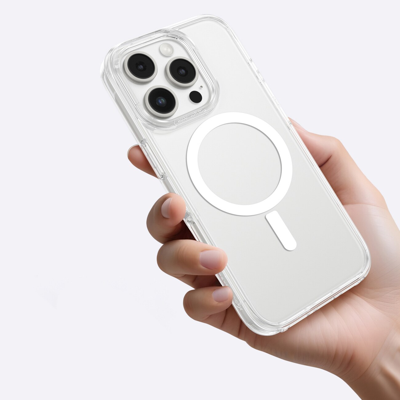 AmazingThing Minimal Mag Case magneettirenkaalla iPhone 16 Pro - läpinäkyvää