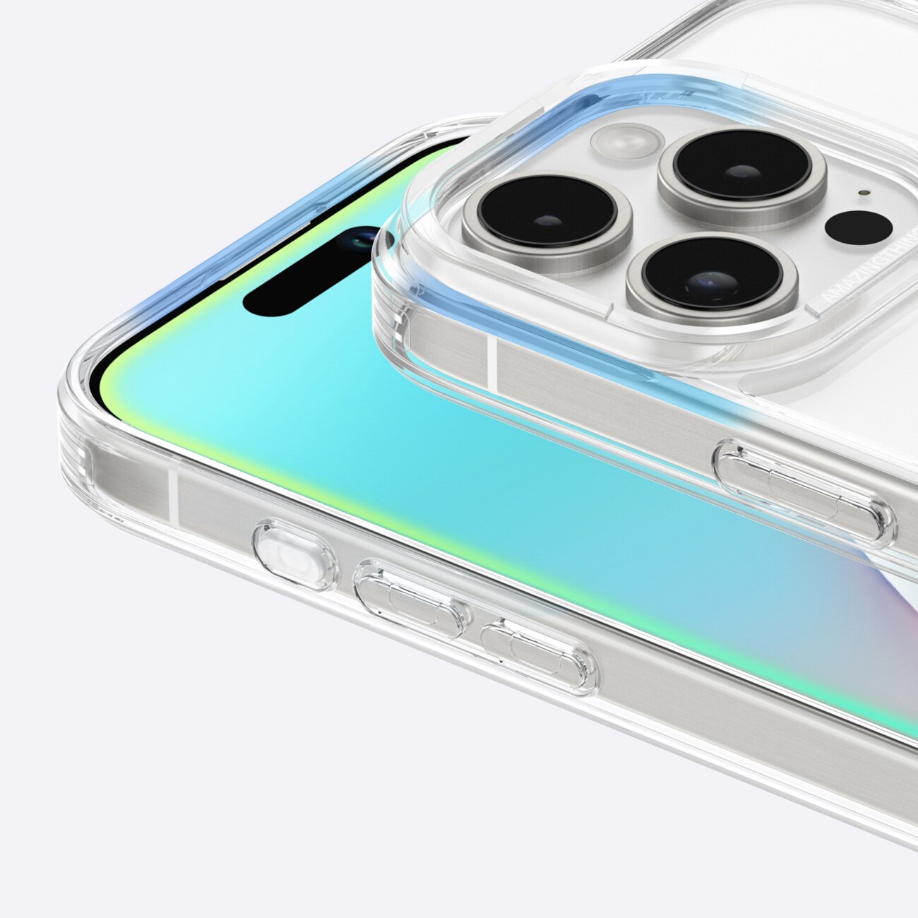 AmazingThing Minimal Mag Case magneettirenkaalla iPhone 16 Pro - läpinäkyvää