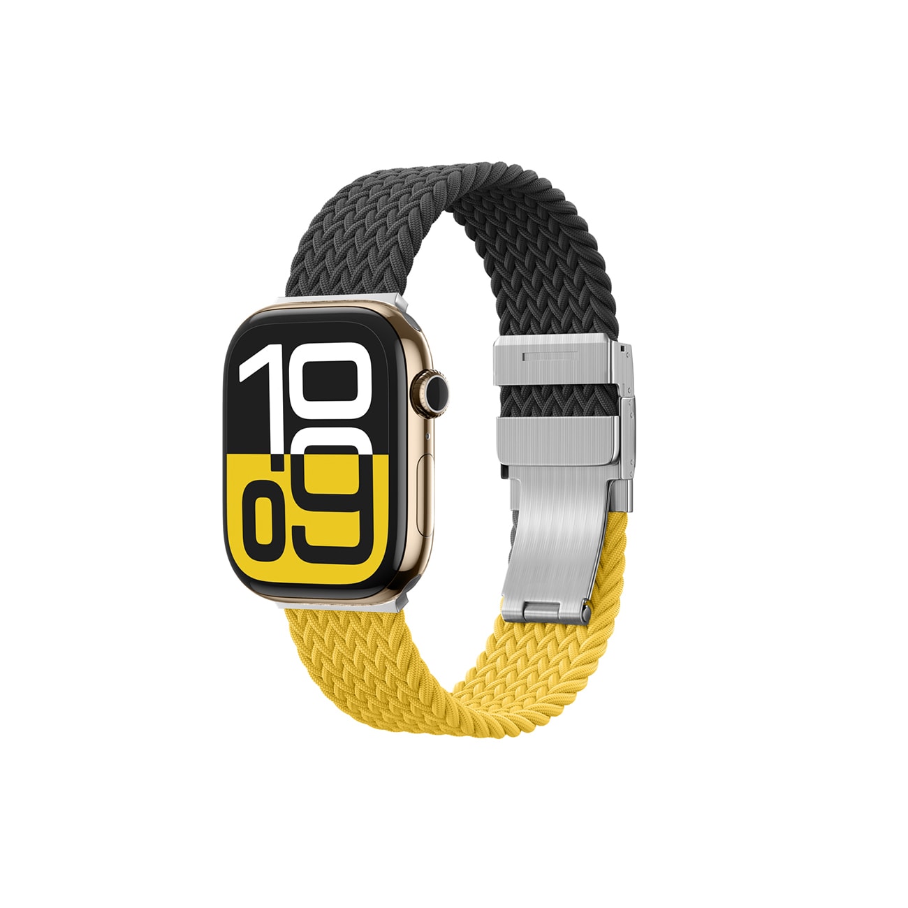 2 AmazingThing Blend -rannekkeen sarja Apple kellolle 45/46/49mm - Keltainen-musta/musta