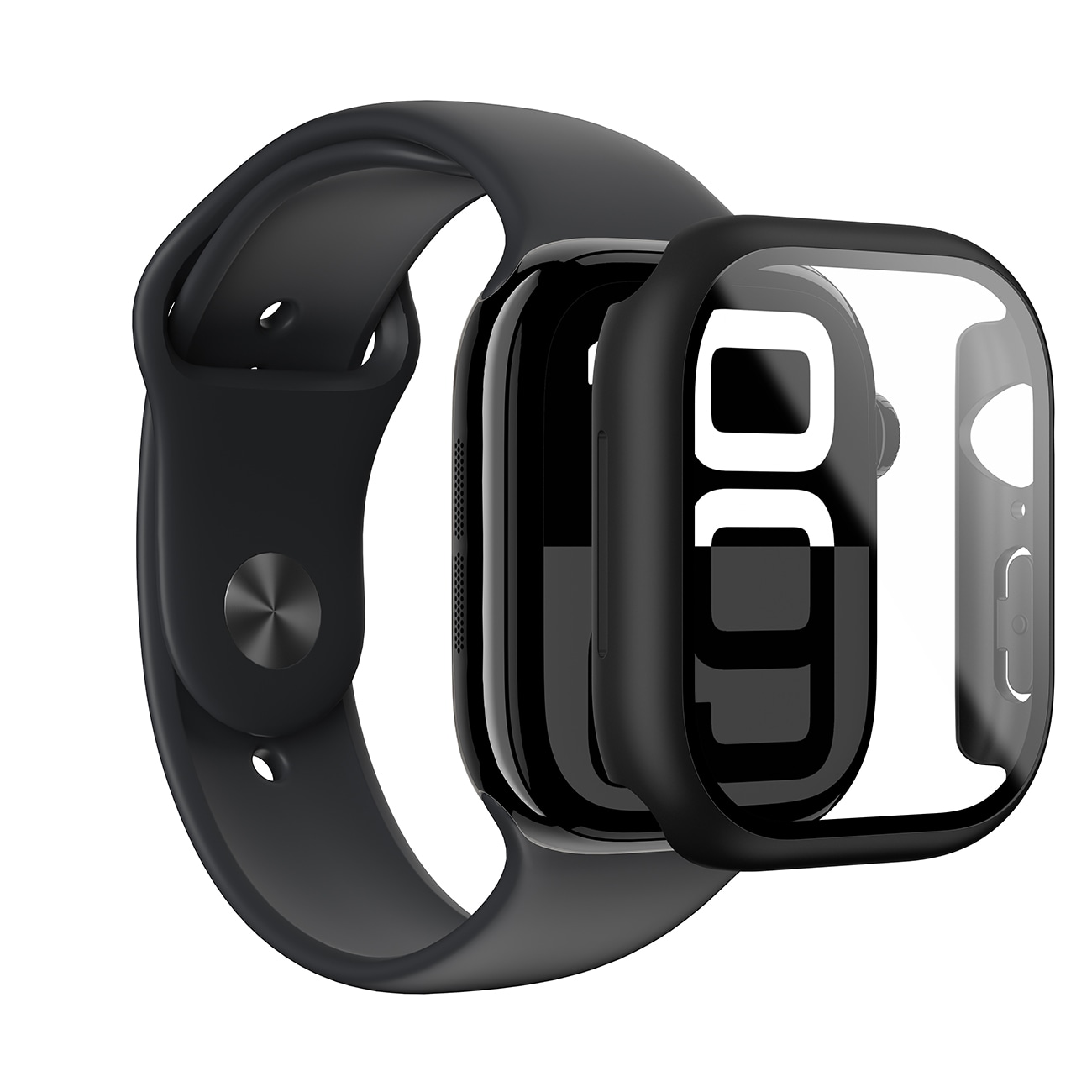 AmazingThing Radix lasikotelo Apple kellolle 42mm - musta