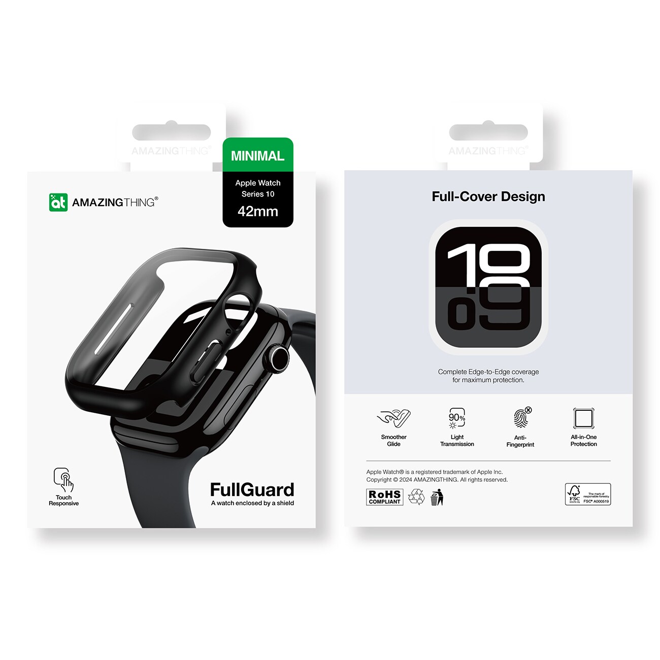 AmazingThing Radix lasikotelo Apple kellolle 42mm - musta