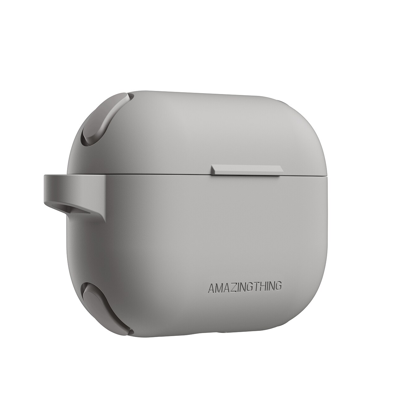 AmazingThing Omni Case AirPods Pro 2 Silikonisuojakuori – Langaton Lataus, Täysi Suoja, Harmaa