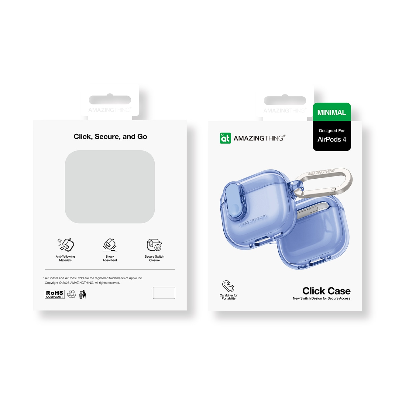 AmazingThing Minimal kotelo AirPods 4 - ultramariini